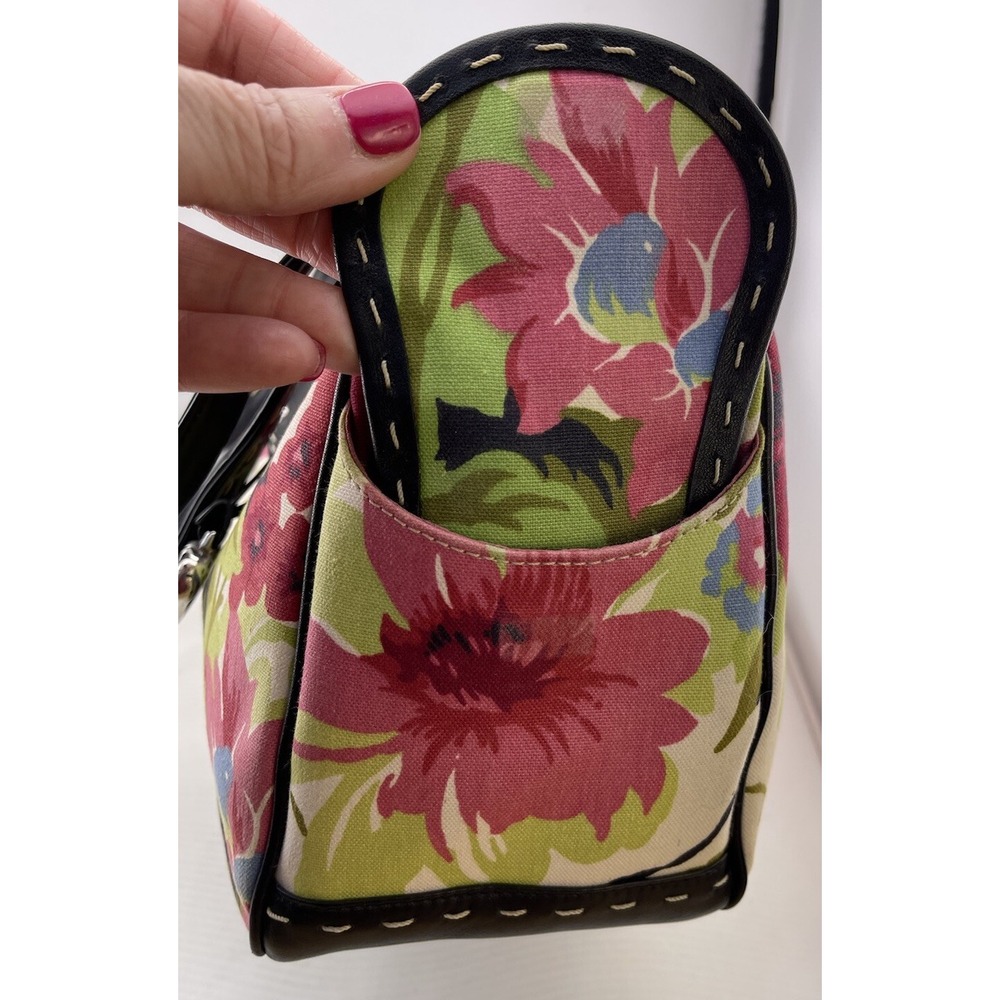 Brighton BEA Multicolor Floral Canvas Leather Trim Large Tote Shoulder Bag - Picture 12 of 16